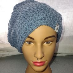 Handmade Slouchy Hat's. Very Warm Makes A Great Gift For Friends And Family. Casual Adjustable Blue Beanie, Casual Blue Knitted Hat, Adjustable Blue Beanie Hat, Blue Beanie Hat One Size Fits Most, Blue Knitted Beanie, Blue One Size Beanie, One Size Blue Beanie, Blue One-size Beanie, One Size Blue Beanie Cap