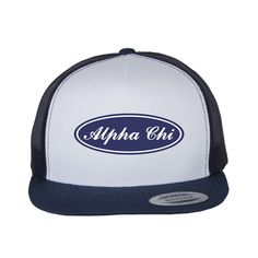 Ali & Ariel Navy Road Trip Trucker Hat (available for all sororities) Classic Cotton Trucker Hat With Embroidered Logo, Collegiate Cotton Trucker Hat With Curved Bill, Navy Cotton Baseball Cap With Embroidered Logo, Collegiate Cotton Hat With Flat Brim, Collegiate Cotton Flat Brim Hat, Collegiate Style Cotton Hat With Flat Brim, Navy Hat With Embroidered Logo And Flat Brim, Navy Curved Bill Hat With Embroidered Logo, Classic Cotton Snapback Hat With Embroidered Logo