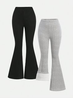 2pcs Tween Girls Casual Knitted, Thermal Lined Stretchy Leggings Set Multicolor Elegant    Plain Skinny High Stretch  Tween Girls Clothing, size features are:Bust: ,Length: ,Sleeve Length: Cute Flare Leggings, Strapless Backless Bra, Cheap Leggings, Stretchy Leggings, Leggings Set, Leggings Casual, Dark Jeans, Flare Leggings, Cosplay Dress