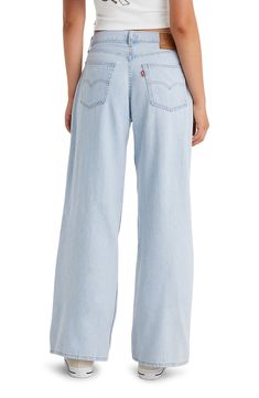 This take on '90s dad jeans is cut from faded nonstretch denim with an extraroomy straight leg that's meant to be worn stacked at the hem. 26 1/2" leg opening; 11" front rise; 14" back rise Zip fly with button closure Five-pocket style 100% cotton Machine wash, tumble dry Imported Levi's Light Wash Relaxed Fit Jeans, Levi's Wide Leg Rigid Denim Bottoms, Levi's Light Wash Rigid Denim Jeans, Levi's Faded Straight Leg Bottoms, Levi's Casual Faded Bottoms, Levi's Faded Casual Bottoms, Casual Levi's Faded Jeans, Casual Faded Levi's Jeans, Dad Jeans