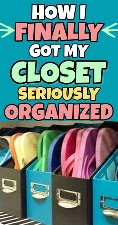 an organized closet with clothes in it and the words how i finally got my closet seriously organized