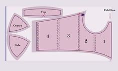 a diagram showing the size and shape of a dress with measurements for each piece in it