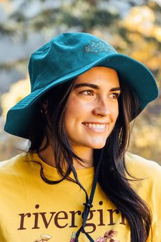 We are so excited for this new hat style and we hope you love it just as much as we do. Features all embroidered rivergirl design with a cotton drawstring. 100% cotton twill Lake Girl, Hat Style, Classic Collection, Hat Fashion, So Excited, Cotton Twill, Womens Bottoms, Love It, Bucket Hat