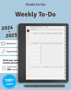 a tablet with the words weekly to - do on it