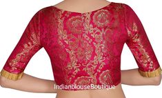 "Indian Designer silk Sleeves Blouse, Wedding blouse ,handmade blouse Thanks for visit !! 1) Readymade Saree blouse - ready to wear 2) Back open  3) Regular cut 4) Soft, lightweight and breathable fabric. If you could include the following info in the note to whenever you placed the order, you will get best-matched blouse * Chest size: * Waist size: * Blouse Length: * Armhole: * Sleeve Loose: * Sleeve Length: * Front Neck length: * Back Neck length: IF YOU DON'T FIND YOU SIZE HERE, PLEASE MESSAGE US. WE WILL MAKE ONE FOR YOU. 6) We usually ship within 3-5 working days after receiving clear payment, 7) We accept PayPal and deliver via DHL, Aramax, USPS, India Post Registered Airmail (Economy Shipping Service). This can be upgraded with Express service via FedEx (delivery within 7 to 10 days Art Silk Wedding Top With Zari Weaving, Fitted Banarasi Silk Blouse For Reception, Fitted Raw Silk Blouse With Zari Weaving, Fitted Raw Silk Blouse With Motifs, Wedding Blouse In Banarasi Silk With Motifs, Wedding Blouse With Banarasi Silk And Motifs, Wedding Banarasi Silk Blouse Piece With Padded Design, Fitted Motifs Blouse For Reception, Fitted Blouse With Motifs For Reception