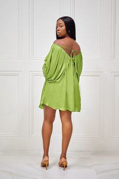 Feeling like a Goddess Flowy Off-Shoulder Dress - Green – Be Maraki Chic Off-shoulder Long Sleeve Dress For Spring, Casual Long Sleeve Off Shoulder Party Dress, Green One-shoulder Dress For Fall, One-shoulder Green Fall Dress, Green One-shoulder Fall Dress, Elegant Green Off-shoulder Mini Dress, Green Long Sleeve Mini Dress For Date Night, Spring Long Sleeve Off Shoulder Dress For Date Night, Cold Shoulder Flowy Dress For Vacation