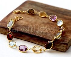 Buy Rainbow Gemstone Bracelets, Multi Color Stone Bracelet, Dainty Colorful Gemstone Bracelets, Bohemian Color Stone Bracelets, Colorful Jewelry Online in India - Etsy Diamond Bangles, Stone Bracelets, Rainbow Gemstones, Topaz Engagement Ring, Bohemian Colors, Bracelet Dainty, Bangle Designs, Colorful Jewelry, Diamond Bangle