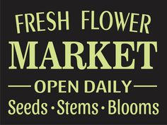 fresh flower market open daily seeds, stems & blooms logo design for the company's website