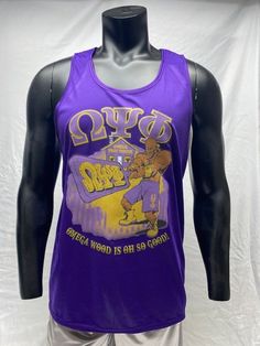 Omega Psi Phi Omega Wood Tank Another Classic T shirt Limited Quantity (Once Gone, They are Gone 4 Color Process PRICED TO GO Quality Nalia at Reasonable Prices!! Purple Graphic Print Sleeveless Tops, Purple Sleeveless Graphic Print Top, Purple Sleeveless Top With Graphic Print, Purple Sleeveless Moisture-wicking Top, Purple Team Spirit Tops For Sports Events, Purple Tops With Graphic Print For Sports Season, Purple Graphic Print Tops For Sports Season, Purple Moisture-wicking Top For Sports Events, Purple Moisture-wicking Top For Sports