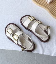 Features: Item Type: Babakud Women Summer Soft- Soled Leather Roman Sandals Upper Material: Cow Leather Sole Material: Rubber Heel Height: Low Heel (1- 3cm) Size: 35- 40 Color: Black, Beige Style: Casual, Classic, Retro Season: Summer, Spring Size Chart: Size Length cm inch 35 22.5 8.86 " 36 23 9.06 " 37 23.5 9.25 " 38 24 9.45 " 39 24.5 9.65 " 40 25 9.84 " Size Tips: For customers with wider feet, or a higher instep, we recommend sizing up to ensure a comfortable fit. Please consider your foot w Summer Closed Toe Sandals With Metal Pin Buckle, Closed Toe Sandals With Metal Pin Buckle For Summer, Flat Sandals With Metal Pin Buckle For Summer, Summer Sandals With Metal Pin Buckle And Flat Heel, Spring T-strap Slip-on Sandals, Spring Buckle Closure Slip-on T-strap Sandals, Brown Slingback Sandals With Buckle And Round Toe, Leather Open Toe Sandals With Pin Buckle, Leather Open Toe Sandals With Metal Pin Buckle