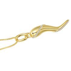 PRICES MAY VARY. Introducing our large cornicello Italian horn pepper necklace, a perfect good luck charm for both men and women. This unisex jewelry piece features a large pendant that is sure to make a statement. This traditional Italian Cornicello symbolizes good luck and protection. Worn for centuries, it is believed to ward off the evil eye and provide prosperity. Let this timeless charm bring fortune and blessings to you. Closure: Lobster Clasp. Metal: Brass, 14k gold plating. Cubic Zircon Cornicello Necklace, Pepper Necklace, Italian Horn Necklace, Italian Horn, Horn Necklace, Luck Charm, Luck Charms, Unisex Jewelry, Gold Plating