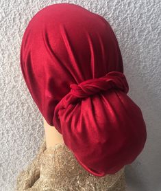 Elegant Red Fitted Headwrap, Elegant Adjustable Red Turban, Red One-size Headscarf In Headband Shape, Red One-size Headband Headscarf, Elegant Red Headscarf One Size, Red Head Scarf, Ladies Head Scarf, Head Coverings, Head Scarves