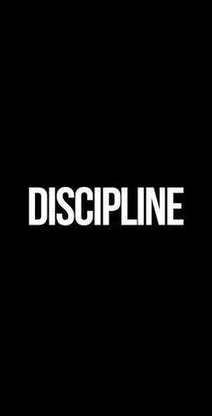 the word discipline in white on a black background