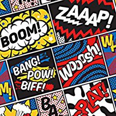 an image of comic book covers with the words boom and pow wooh on them