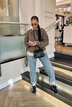 Streetwear Fashion Women Sneakers, Business Casual Outfits Millenial, Modest Outfit With Sneakers, Business Casual Ugg Work Outfit, Parent Conference Outfit, Modest Sneaker Outfits, School Mum Outfits, Outfits With Sock Boots, Streetwear Office Look