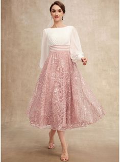 JJ's House Pleated Sequins Beading Chiffon Lace Scoop Fall Spring Summer Winter A-line Plus General Belt/Sash No Leg Slit Back Zip Sparkle & Shine Elegant Dusty Rose Height:5.8ft（176cm） Bust:32in（82cm）Waist:24in（61cm）Hips:35in（89cm） No Tea-Length Pink Model Name:Maf. #JJ's House #Pleated #Sequins #Beading #Chiffon #Lace #Scoop #Fall #Spring #Summer #Winter #Aline #Plus #General #BeltSash #NoLegSlit #BackZip #Sparkle&Shine #Elegant #DustyRose #No #TeaLength #Pink Dresses Silhouette, Bride Dress Lace, Lace Bride, Bride Groom Dress, Beaded Chiffon, Mothers Dresses, Lace Evening Dresses, Tea Length Dresses, Mother Of The Bride Dress