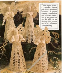 crochet angels in harmony pattern from the book angel's in harmony by mary anns