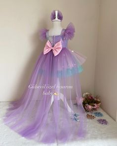 Whimsical Purple Princess Dress For Wedding, Princess Style Tulle Mermaid Dress For Wedding, Princess Style Tulle Mermaid Wedding Dress, Purple Princess Style Party Gown, Purple Princess Gown For Dress-up, Purple Princess Fairy Dress For Pageant, Purple Princess Tutu Dress For First Birthday, Purple Princess Style Fairy Dress For Pageant, Purple Princess Dress For Birthday