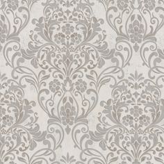 Add a touch of Old World grandeur to your walls with this elegant damask wallpaper. The large-scale design features leafy and floral accents, its embossed details finished in warm champagne-gold metallics against a creamy, plaster-like backdrop. Anders is an unpasted, vinyl on non woven wallpaper. Advantage Passport 57.5-sq ft Off-white Vinyl Textured Damask 3D Unpasted Wallpaper | 4041-32603 Gold Damask Wallpaper, Zig Zag Wallpaper, Nautical Wallpaper, Simple Geometric Designs, Wallpaper For Sale, Embossed Wallpaper, Floral Damask, Metallic Wallpaper, Damask Wallpaper