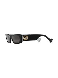 Shop black Gucci Eyewear rectangle frame sunglasses with Express Delivery - Farfetch Rectangle Frame Sunglasses, Mens Prescription Glasses, Eyewear Glasses, Fashion Eye Glasses, Cute Glasses, Gucci Eyewear, Rectangle Frame, Black Rectangle, Black Friday Promotions