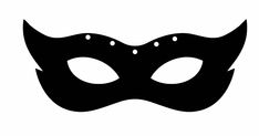 a black masquerade mask on a white background