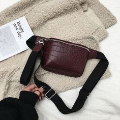 Trendy Brown Pouch Chest Bag, Trendy Brown Rectangular Chest Bag, Trendy Portable Shoulder Belt Bag, Brown Rectangular Belt Bag, Portable Brown Pouch Belt Bag, Rectangular Brown Belt Bag, Trendy Portable Crossbody Belt Bag, Brown Portable Belt Bag For Daily Use, Rectangular Belt Bag For School