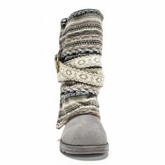 Plush & warm, MUK LUKS Nikki boots blend luxe comfort with fashionable style. A faux suede belt wrap and sweater knit detail put a fun twist on a classic pull-on boot. Wear them up, down, or remove outer fabric for 3-in-1 style versatility. Water Resistant. Wipe with a damp cloth to clean, no bleach, lay flat to dry. Imported. ? Treaded TPR Sole ? 100% Polyester Tricot Insole ? 100% Polyurethane Upper ? 100% Polyester Tricot Lining ? No Heel ? Multiple color options available ? Women?s Whole Siz Muk Luks Boots, Dark Brown Boots, Wrap Boots, Winter Fashion Boots, Suede Belt, Pull On Boots, Calf Boots, 3 In 1, Brown Boots