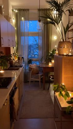 a kitchen filled with lots of counter top space