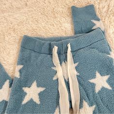 Comfiest Fuzzy Blue & White Star Pants Size S Never Worn Fuzzy Pajama Pants Aesthetic, Blue Winter Loungewear Bottoms, Blue Lounging Bottoms For Winter, Blue Bottoms For Lounging In Winter, Blue Winter Lounging Bottoms, Winter Blue Lounge Pants, Winter Loungewear Pants In Blue, Blue Pants For Winter Loungewear, Blue Bottoms For Winter Loungewear