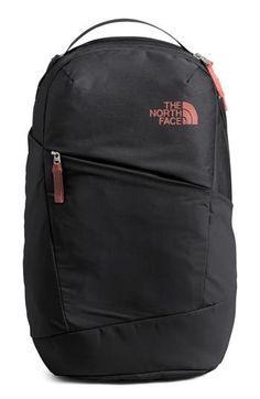 the north face women's jester backpack, tnd black / coral pink