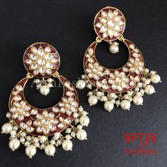 Meenakari Kundan Jadau Chandbali Earrings with Pearl beads Premium Quality Meenakari Kundan Chandbali Earrings Length: Approx. 2.75" Light-weight Push-Back closure with back clip for extra support Gold Finish on high-quality brass as the base metal, Kundan stones and Pearls Suitable for any traditional for contemporary attire and occasion In-stock & ready-to-ship **Color may vary slightly due to photography and lighting. Kundan Chandbali, Earring Inspo, Chandbali Earrings, Kundan Earrings, Base Metal, Pearl Beads, Gold Finish, Colored Diamonds, Premium Quality