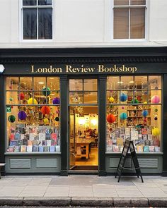 london review bookshop on the corner of a street in front of a storefront