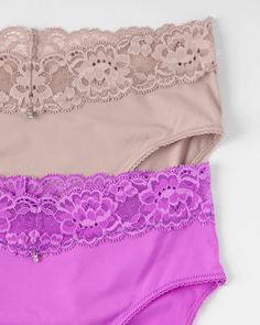 This lovely lace panty has a cozy everyday feel. This mid-rise hipster brief is made of silky-soft fabric with a lace waistband that lays flat and can't be seen through your pencil skirt. | Brief for Women in Moonshell/Dahlia, Size 3XL by Montelle from Wantable Feminine Lace Trim Brief Bottoms, Pink Lace Bottoms With Contrast Lace, Feminine Fitted Bottoms With Contrast Lace, Elegant Stretch Bottoms With Delicate Lace, Elegant Stretch Lace Bottoms, Elegant Bottoms With Delicate Lace And Stretch, Elegant Stretch Lace Briefs, Elegant Short Bottoms With Delicate Lace, Elegant Pink Bottoms With Delicate Lace