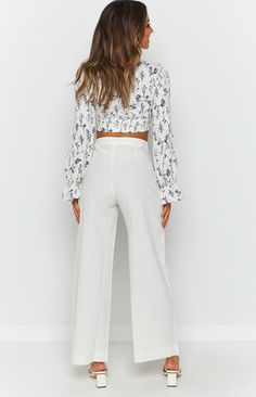 The Julian Linen Pant White is perfect for a casual summer’s brunch with your pals! Style these beauties with nude slides, a cane bag and some black shades for the chicest look this summer. 



Linen pants in white

Tailored hem 

Invisible zip at side

Unlined, semi-sheer

Lightweight material


With BB Exclusives, rock some sweet looks that you won’t find anywhere else! From floor-length formal dresses to casual crops and tees, no matter the event or occasion, you will turn heads! Chic Summer Pants, Trendy Vacation Pants, Trendy Straight Pants For Vacation, Trendy Straight Vacation Bottoms, Trendy Non-stretch Pants For Vacation, Beige Beach Bottoms For Spring, Chic Non-stretch Wide Leg Pants For Beach, Trendy Summer Cargo Pants, Trendy Ankle-length Summer Bottoms