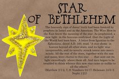 a star of bethlemh with the text below it on a brown paper background