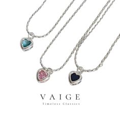 VAIGE Heart Zircon Silver Dainty Necklace Elevate your accessory game with the VAIGE Heart Zircon Silver Dainty Necklace. This exquisite piece is designed to captivate, showcasing a delicate link chain that perfectly complements the stunning heart-shaped pendant. Crafted with precision, this necklace features: High-Quality Materials: Made from premium silver, ensuring durability and a timeless shine. Glowing Cubic Zirconia: Adorned with radiant cubic zirconia gems that add a touch of sparkle and Style And Grace, Heart Beads, Dainty Necklace, Gold Earrings Studs, Gold Studs, Timeless Classic, White Silver, Link Chain, Ideal Gift