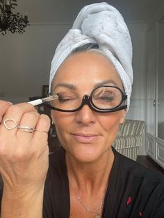 Magnified Makeup Glasses with Flip Lens - Various Strengths - Donna May London Makeup For 60 Year Old, Makeup Glasses, Makeup Over 50, Stylist Tips, Makeup Tips For Older Women, Makeup Simple, Makeup Lovers, Glasses Makeup, Facial Exercises