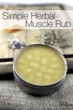 If you're in pain, you want to sooth the ache, right? Do you reach for the tube of muscle rub full of questionable ingredients? Of course not! Here's a simple rub that heals the body with God-given herbs. | TraditionalCookingSchool.com Muscle Rub, Natural Diy, Natural Home