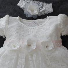 Christening Dress Festive Dress Headband Bolero Set 4pcs. - Etsy Cream Fitted Princess Dress For Wedding, Elegant Fitted Pink Baptism Dress, Cream Lace Fitted Sets, Fitted Cream Lace Sets, Elegant Fitted Baptism Dress For Dress-up, Elegant Fitted Off White Baptism Dress, Elegant Fitted Dress-up Sets, Cream Fitted Princess Dress For Baptism, Fitted Cream Princess Dress For First Communion