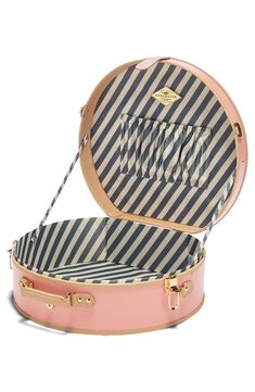 This deluxe, structured hatbox that takes inspiration from vintage designs is a chic way to protect your hats and other favorite things. Style Name:Steamline Luggage The Correspondent Deluxe Hatbox. Style Number: 6261350. Luxury Luggage Sets, Steamline Luggage, Pink Luggage, Luxury Luggage, Travel Bag Essentials, Designer Luggage, Small Suitcase, Leather Suitcase, Floppy Hats