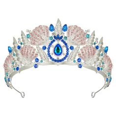 SWEETV Mermaid Crown Princess Tiaras for Women Girls Shell Little Mermaid Crowns for Birthday Cosplay Party Gift Size: One Size.  Color: Multicolor. Ariel Halloween, Ariel Halloween Costume, Princess Tiaras, Mermaid Crowns, Shell Crown, Shell Crowns, Crown Png, Doll House People, Mermaid Crown