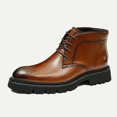 Category:Boots; Upper Materials:Leather,Italian Full-Grain Cowhide; Lining Materials:Cowhide; Gender:Men's; Toe Shape:Round Toe; Outsole Materials:Rubber; Closure Type:Lace-up; Function:Comfortable,Slip Resistant; Listing Date:08/30/2024 Business Casual Wear, Cheap Dress, Men’s Boots, Dress Boots, Mens Shoes Boots, Lace Boots, Leather Ankle Boots, Dress With Boots, Cowhide Leather