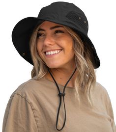 Have the ultimate outdoor hat when you sport GearTop’s Floater Series Hat! Featuring a wide brim for sun protection, breathable mesh panels, an elastic drawcord for fit adjustability, and snaps at the side, you’ll want for nothing when you sport this waterproof bucket hat. FEATURES: Wide brim bucket hat for complete UV sun protection Maintain a cool head with this mesh hunting hat’s breathable panels Drawstring bucket hat with an adjustable drawcord for fit customizability Multi-functional outdo Hat With Strings, Fishing Hats For Men, Bucket Hat With String, Camping Hat, Tactical Hat, Outdoor Hat, Fishing Hats, Army Hat, Safari Hat