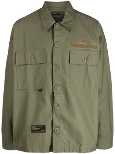 khaki cotton straight-point collar front button fastening two chest flap pockets patch detail long sleeves buttoned cuffs straight hem Utility Cotton Shirt With Multiple Pockets, Cotton Utility Shirt With Multiple Pockets, Cotton Button-up Tops With Multiple Pockets, Khaki Long Sleeve Shirt With Flap Pockets, Utility Long Sleeve Shirt With Patch Pockets, Khaki Long Sleeve Shirt With Patch Pockets, Khaki Long Sleeve Tops With Cargo Pockets, Military Style Button-up Shirt With Pockets, Streetwear Button-up Shirt With Patch Pockets