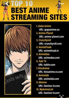 the top 10 anime streaming sites