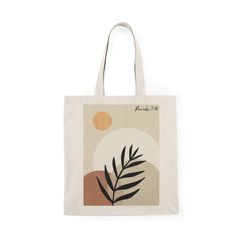 a tote bag with a plant on it