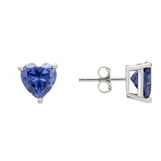 Meet our Amore Heart Stud Earrings in Tanzanite Silver, a sublime union of simplicity and everlasting charm. These earrings promise both durability and a classic elegance that never goes out of style. Each earring spotlights a heart-shaped, lab-created tanzanite gemstone, beautifully presented in a deep open setting. Known for its calming energy and ability to enhance communication. Gift a pair of our Amore Heart Stud Earrings in Tanzanite Silver; they're not just accessories, they're tokens of Anniversary Sapphire Jewelry With Heart Charm, Heart Cut Earrings With Prong Setting As Gift, Formal Heart-shaped Birthstone Earrings, Classic Heart-shaped Nickel-free Jewelry, Nickel Free White Gold Heart Cut Jewelry, Nickel-free White Gold Heart Cut Jewelry, Formal Sterling Silver Heart-cut Earrings, Sapphire Hypoallergenic Jewelry For Anniversary, Formal Sterling Silver Heart Cut Earrings