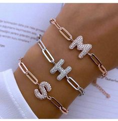 "925K Sterling Silver Cubic Zirconia Initial Letter Bracelet for Women , Rose Gold and 14K Gold Plated Silver AAA+ Cubic Zirconia Stone Monogram Charm Bracelet , Dainty Initial Letter Charms for Girls Teens and Children . **MATERIAL : These Initial Letter Bracelets are 925K Sterling Silver , 14K Yellow Gold and Rose Gold Plated , AAA+ Cubic Zirconia Stone ,nickel and lead free, sturdy and durable. Never fade ,rust and tarnish. **PERSONALIZE : These 925K Sterling Silver Initial Charm Bracelets ar Elegant Silver Jewelry With Letter Beads, Silver Elegant Jewelry With Letter Beads, Elegant Cubic Zirconia Bracelet For Birthday, Silver Jewelry With Letter Beads, Elegant Silver Name Bracelet With Letter Beads, Silver Letter Beads Jewelry For Mother's Day, Elegant Monogram Cubic Zirconia Jewelry, Elegant Monogram Jewelry With Cubic Zirconia, Elegant Monogrammed Cubic Zirconia Jewelry