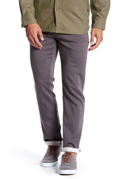 These straight leg pants offer an edgy, casual update to classic chino pants.Fit: this style fits true to size. . Zip fly with button closure. 5 pocket construction. Straight leg. Approx. 10" rise, 32" inseam (size 32). Imported Machine wash cold 70% cotton, 28% polyester, 2% spandex Straight Leg Pants With Comfort Waistband For Fall, Fall Season Comfort Waistband Straight Leg Pants, Twill Tapered Leg Bottoms With Pockets, Tapered Leg Twill Bottoms With Pockets, Casual Work Pants With Straight Leg And Five Pockets, Casual Twill Chinos With Pockets, Casual Relaxed Fit Twill Bottoms, Casual Straight Fit Work Pants, Casual Relaxed Fit Twill Pants