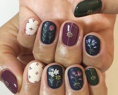 Nails Art Flowers, Mushroom Nails, Flower Nail Designs, Shellac Nails, Trendy Nail Art, Flower Nail Art, Flower Ideas, Luxury Nails